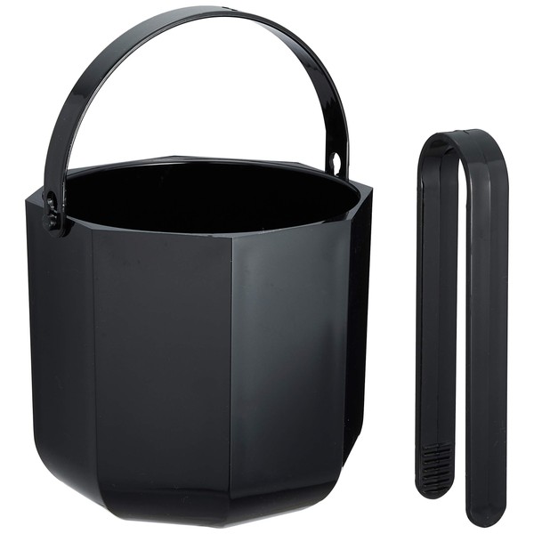 茶谷 Industrial Acrylic Ice Bucket (with tongs) Black 122 – 016 