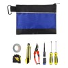 3pz Bolsa De Herramienta Pequeña Con Cremallera, Impermeable Color Azul