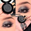 Black Matte Eyeshadow, Single Smoky Eyeshadows Pressed Powder, Highly Pigmented