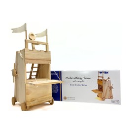 PATHFINDERS STEM Kit – Medieval Siege Tower with Catapult | Wooden Building Kit for Teens and Adults | Engineering & Physics Toy | Hands-On STEM Project