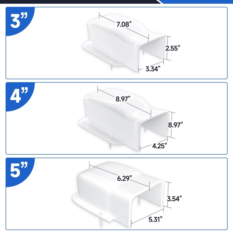 Cestluck 3" Wall Cover, Mini Split Line Cover Kit Accessories