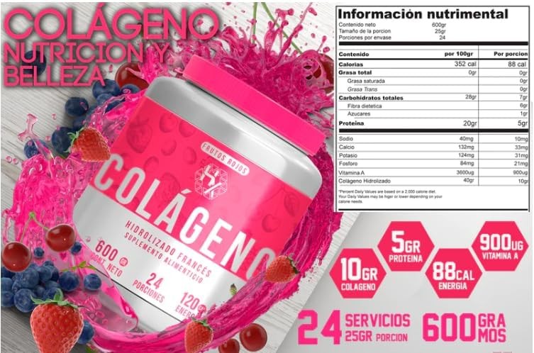 HOLIX LAB- COLAGENO HIDROLIZADO FRANCES - FRUTOS ROJOS