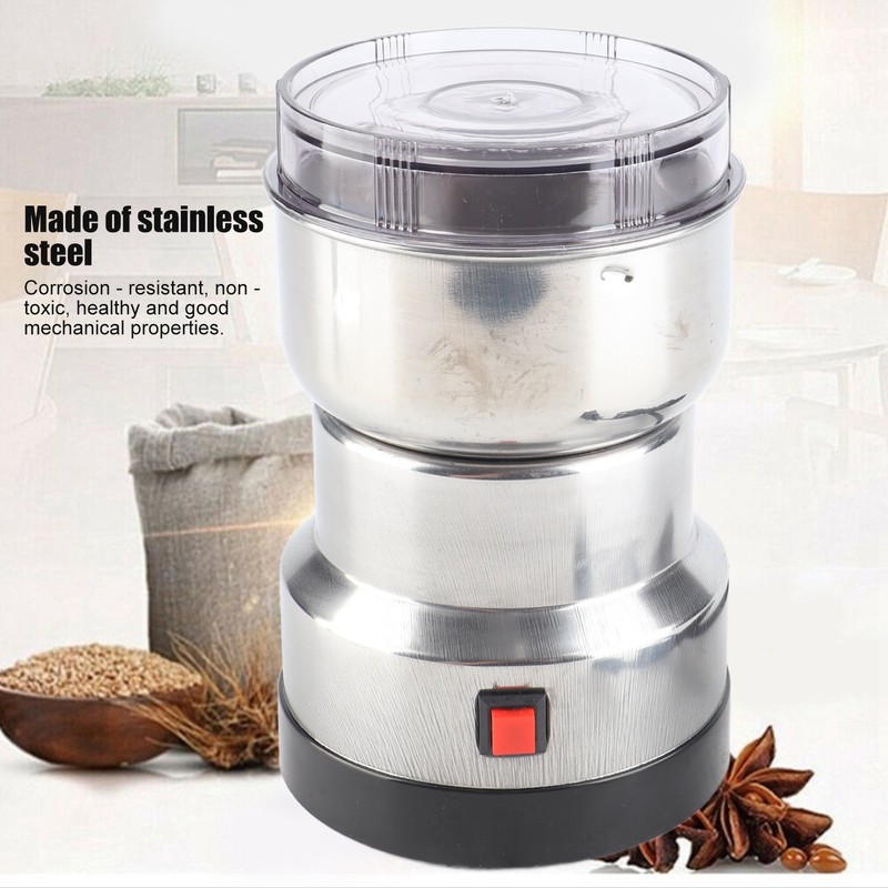 Stainless Steel Electric Spice Coffee Nut Grain Herb Grinder Crusher