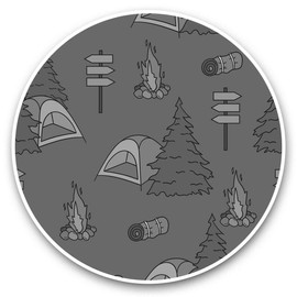 2 x 30cm Vinyl Stickers - Woodland Camping Adventure Tent Decals 41178