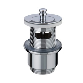 Wirquin 30723429 Designer Basin Plug with Overflow Chrome