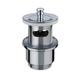 Wirquin 30723429 Designer Basin Plug with Overflow Chrome