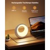 Bonsery Bedside Lamp Touch Dimmable Round with Remote Control, LED