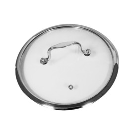 HEVSTIL 10 Inch Tempered Glass Lid Pan Lid for Frying Pan Glass Lid with Stainless Steel Handle Pan Lid Glass Vented Skillet Cover for Frying Pan Lodge Cast Iron Skillet