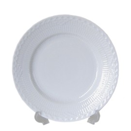 Royal Copenhagen 1128617 1017292 White Fluted Plate, Half Lace, 6.7 inches (17 cm), Flat