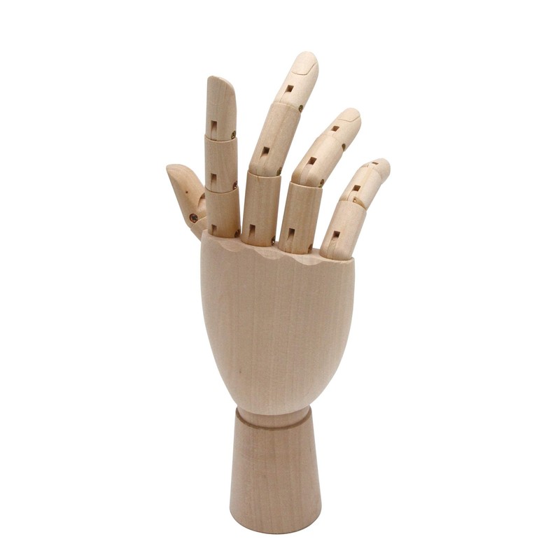 Paintersisters® Link hand, 25 cm right, wooden hand movable, model