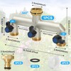 Votoko 3-Wege Wasserhahn Wasserverteiler, 3/4 Zoll Messing Wasseranschluss Verteiler, Schlauchverteiler
