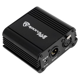 Rockville PSP5 Universal 48V Phantom Power Supply Box 4 Condenser Microphones