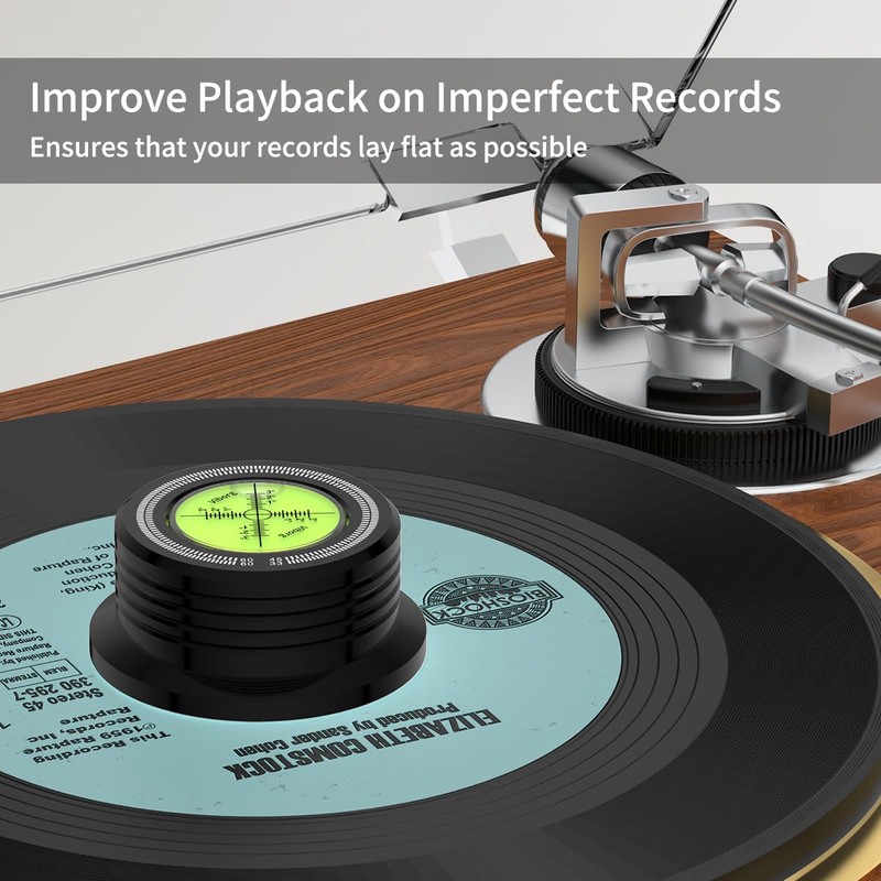 Viborg LP628B Record Weight Stabilizer, Turntable Level and Strobe Scale