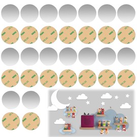 BufferABC Metal Plates for Tonie Figures, 32pcs Strong Sticker Base for Magnets, Tonie Figure Accessories Metal Discs for Tonies Shelf - Decorate Children's Room with Tonie Audio Characters