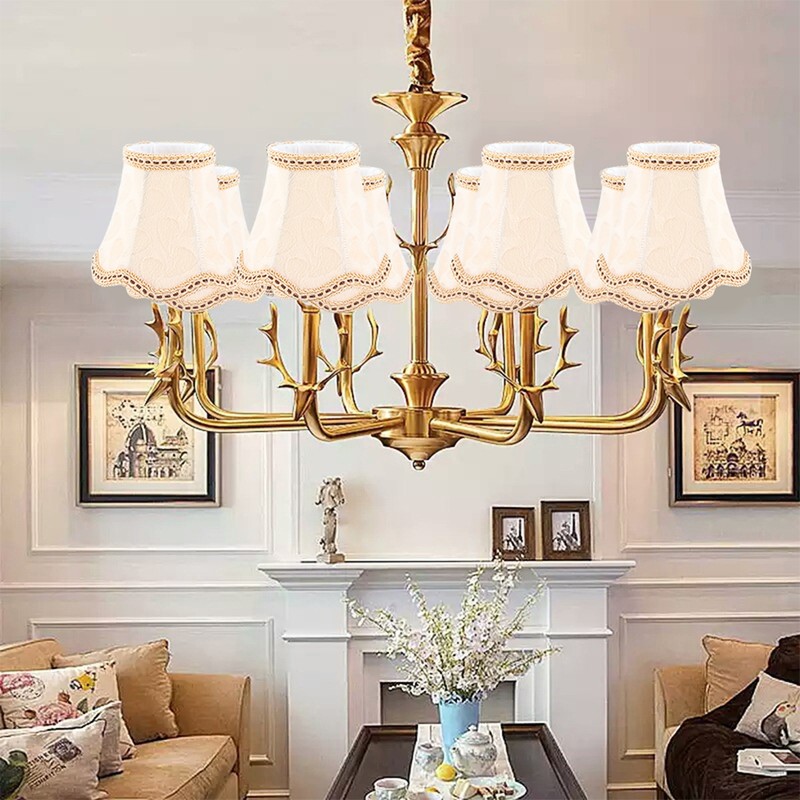 6PCS Fabric Lampshade Wall Lamp Cover Chandelier Lamp Shade for