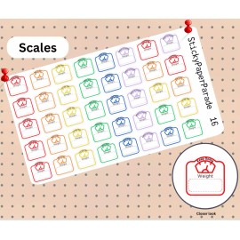 Homemade Weight Tracker Planner Stickers #16 / Planner Stickers  / Scales Stickers