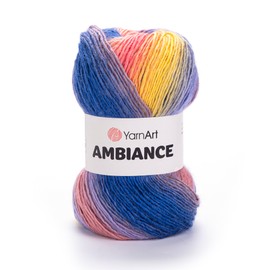 Hilo de ambiente de YarnArt – Hilo suave, multicolor, auto-rayado para tejer y crochet para chales, mantas, suéteres y proyectos de manualidades DIY, 100g (250m) (164)