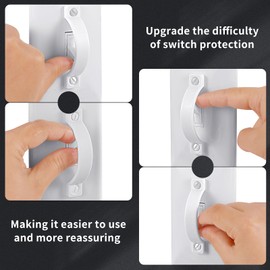 Light Swich Cover-Wall Light Switches Guard-Light Switch Guard Cover-switch covers,Childproof Light Switch Plate Protects Your Lights (White,4pc)