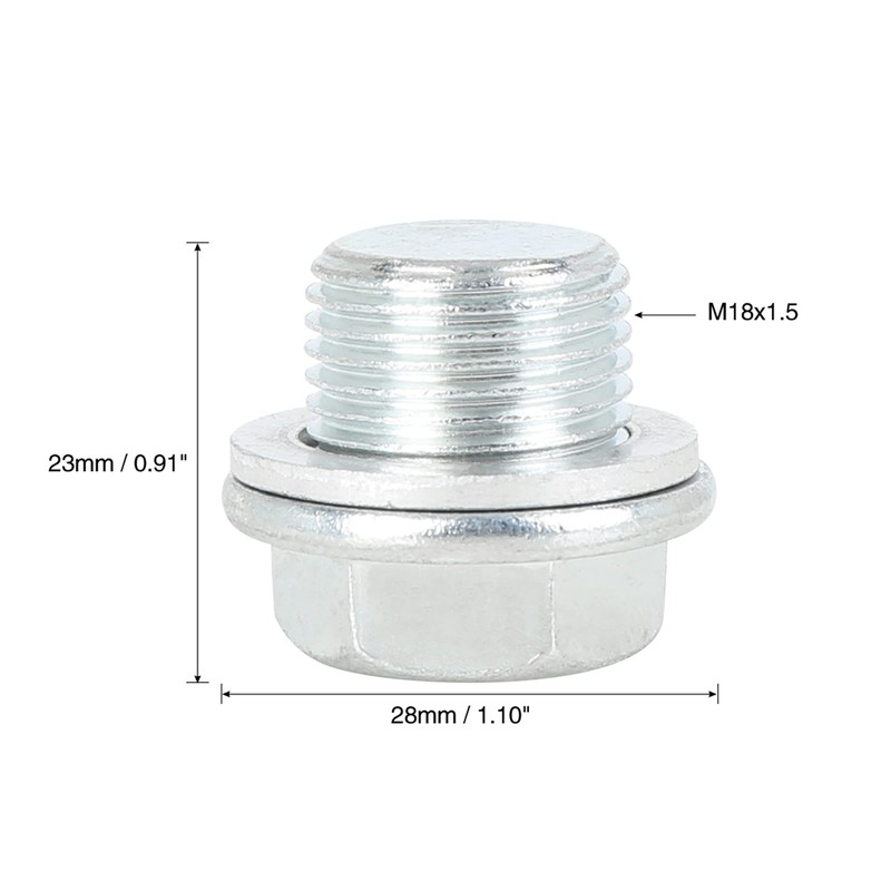 X AUTOHAUX 5 Sets Oil Drain Plug with Sealing Ring