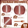 96pcs Football Party Plates Napkin Football Party Supplies American Rugby