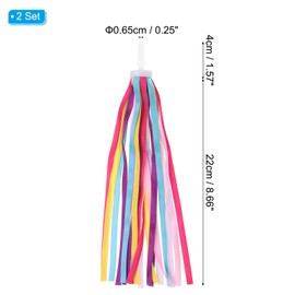 PATIKIL Bike Streamers, 4 Pcs Colorful Scooter Handlebar Tassels Grips Ribbon Accessories Decorations for Girls Bicycle Tricycle Handles, Colorful