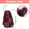 Hooshing 24PCS Black and Red Pom Poms Cheerleading Fluffy Metallic