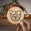 Set of 6 Bamboo Coasters with Holder - 3.9" Fun