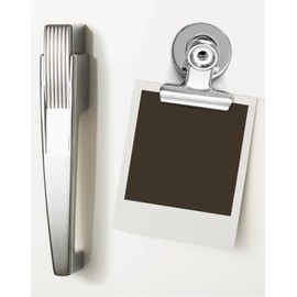 QWORK® 24 Pieces Magnetic Clip, Strong Refrigerator Magnet Hook Clip, 31 mm Wide for Home Office School