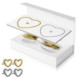 Kwkppz Permanent Bracelet Kit – 4 Pcs Locking Heart Clasp DIY Bracelet Set for Couples, Friendship, and Family – Unique Gift for Anniversary, Mother's Day, Birthday – His & Hers Matching Jewelry