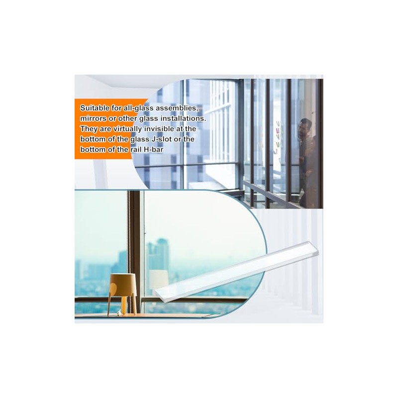 200 Pcs 0.040" X1/4" x 2" Clear Setting Blocks for