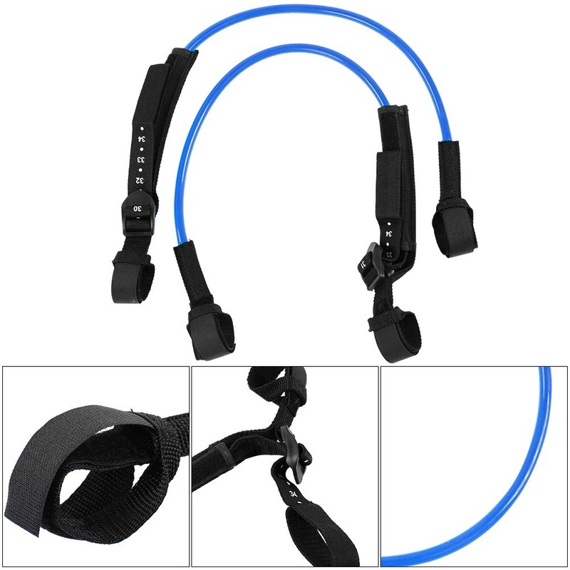 EVTSCAN Surfing Leash String,2PCS 28‑34inch Black Adjustable Safety Windsurfing Harness