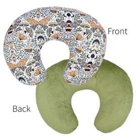 Winmany 2 Pack Baby Nursing Pillow Cover Newborn U-Shaped Breastfeeding Pillowcase Cushion Cover Stretchy Replaceable Forest&Floral Pillow Cover Slipcover 22.5x21
