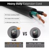 FIRMERST 6 Feet Heavy Duty Black Power Cord 14 Awg