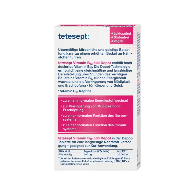 테테셉트 비타민 B12 미니 태블릿 30정 8.3g Tetesept Vitamin B12