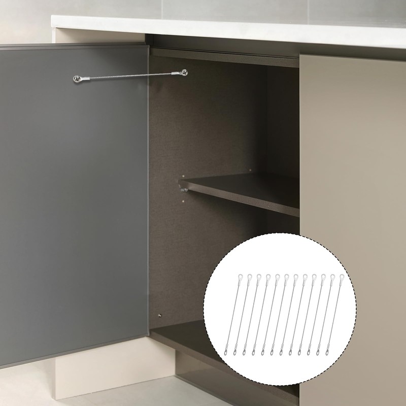 12 Pcs Cabinet Door Restraint, Door Opening Angle Protector Cabinet