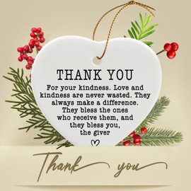 Jocidea Thank You Keepsake - Best Friend Thank You Gift - Gift to Say Thank You - Ceramic Heart Keepsake - Present for Friend - Appreciation Gifts