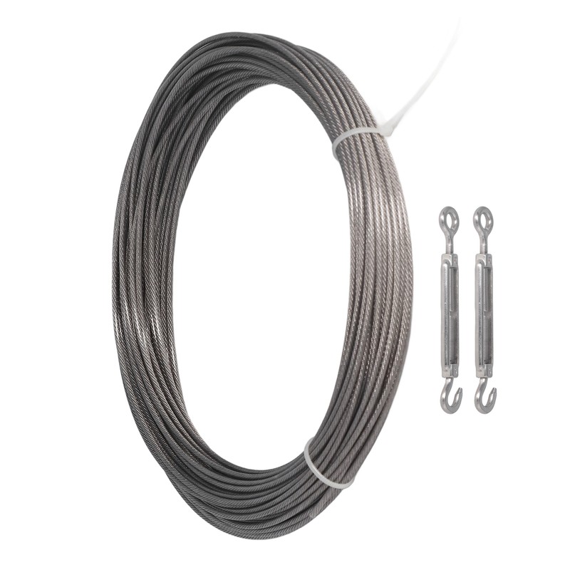 Stainless Steel Wire Rope Set Rust Proof Prevent Corrosion PVC