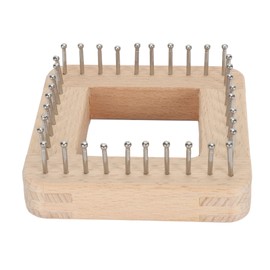Wooden Knitting Loom Professional DIY Hand Crafted Knitting Board for Weaving Hat Scarf Shawl for Children Adults 10x10cm / 3.9x3.9in
