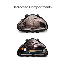 RASHKI SARA Women's Tote Bag 15.6 Laptop Messenger Bag Office & College Bag Vegan Leather (Black)