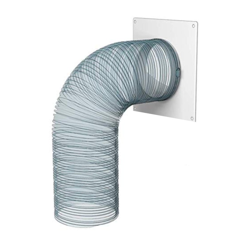 Duct Connector Flange 4 Inch / 100mm, Plastic Straight Pipe