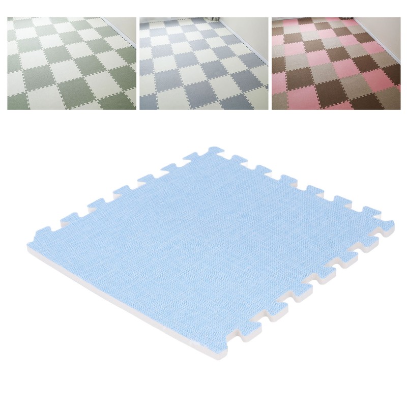 Cotton Linen Interlocking Mat Thicken Soundproofing Cuttable Patchwork Puzzle Foam