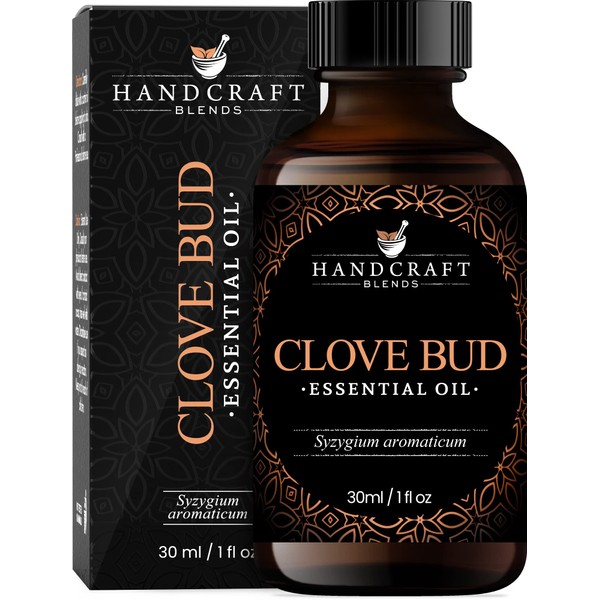 Handcraft Clove Bud Essential Oil - 100% Pure and Natural - Premium Therapeutic Grade Essential Oil for Diffuser and Aromatherapy – 1 Fl Oz