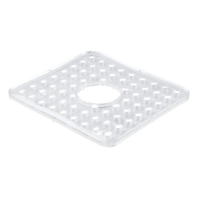 iDesign Kitchen Sink Protector Mat with Hole for Sink Strainer