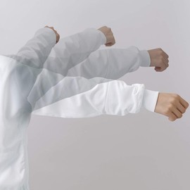 Montblanc RP8711-2 Food Factory White Coat Hygiene Lunch Cooking Blouson, Coat Type, Unisex, 3D Design, Smooth Fit, Net, Antistatic, Thin Material, Cooling, Easy Care, White, white