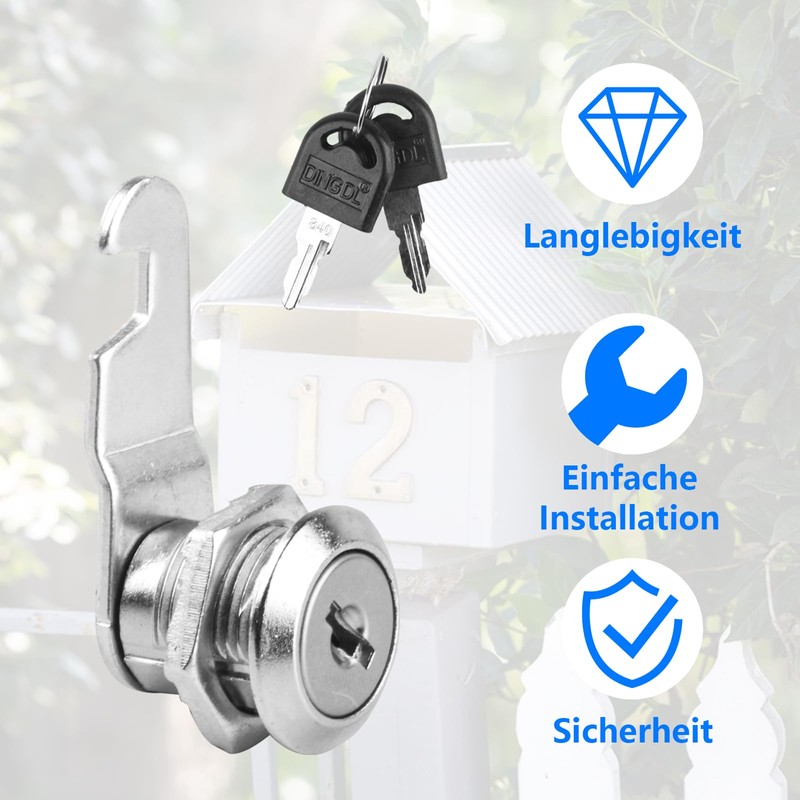 2pcs Cabinet Locks, 16mm Letterbox Locks, Security Letter Post Box