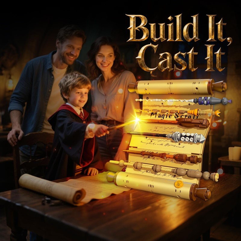 Sosuy Magic Scroll Wand Building Blocks Set — Wizard Scroll