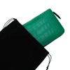Nallyda Crocodile Embossed Cowhide Long Wallet, green