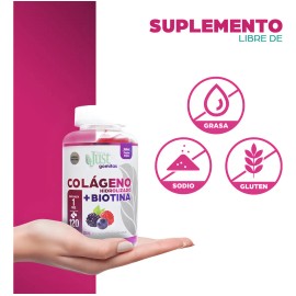 Colágeno Hidrolizado Biotina Olnatura Just 120 Gomitas Sabor Frutos Rojos