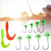 T0015 Luminous Jig Head Hook Soft Plastic Artificial Fishing Lures