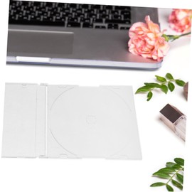 LALAFINA 2Pcs Transparent CD Storage Cases Portable CD Holders for Music Discs Game Discs and Drivers Lightweight Durable Design for Organizing and Protecting Your